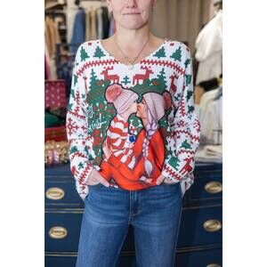 NEW LOOWIE cozy pajama sweater in white